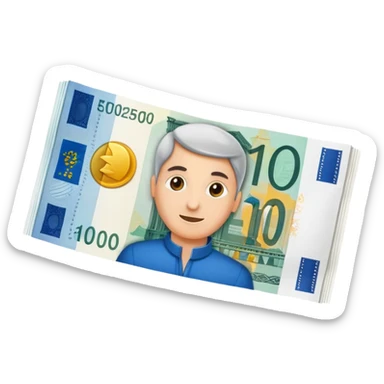 banconota 10 euro sticker