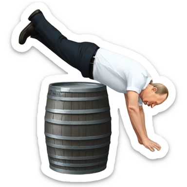 Vladimir Putin doing a keg stand  sticker
