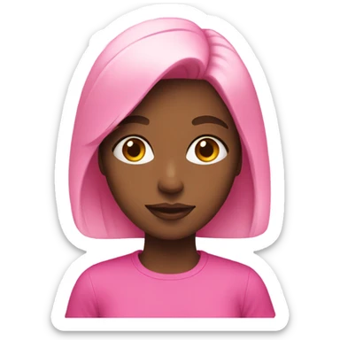 Girl with pink thing sticker