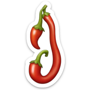 Red pepper music sticker