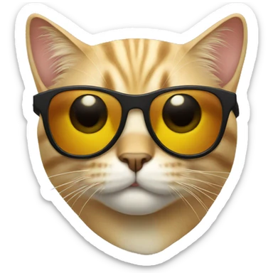 Cat with sunglasses sticker