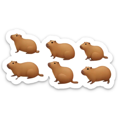 Capybara baking cookies  sticker