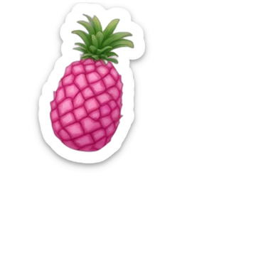 All pink pineapple, pink, full color pink sticker