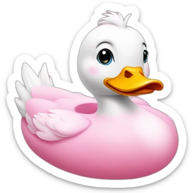 Canard de baignoire rose sticker