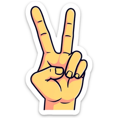 middle finger hand gesture sticker