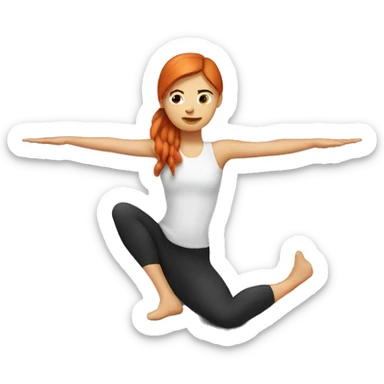 redhear Pilates girl  sticker