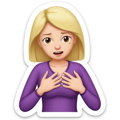 mulher com colica na barriga sticker