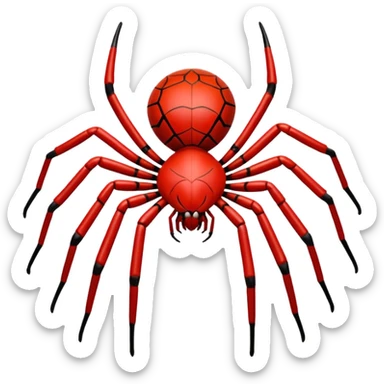 Telaraña de hilos rojos sticker