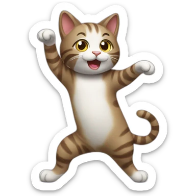 Dancing cat sticker