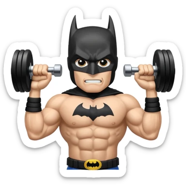 Batman lift dumbbell sticker