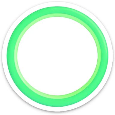 green power ring glowing 3D style sticker