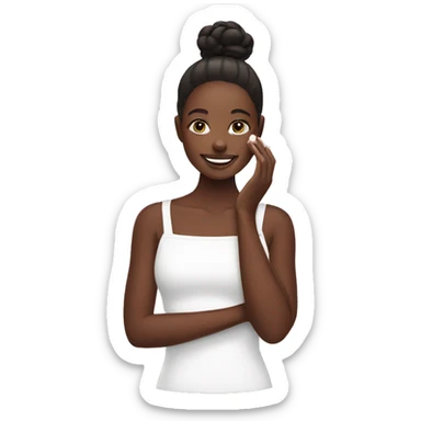 Girl doing skincare with glow recipe  sticker