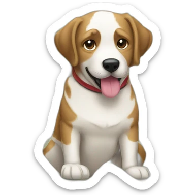 perro con billetes sticker