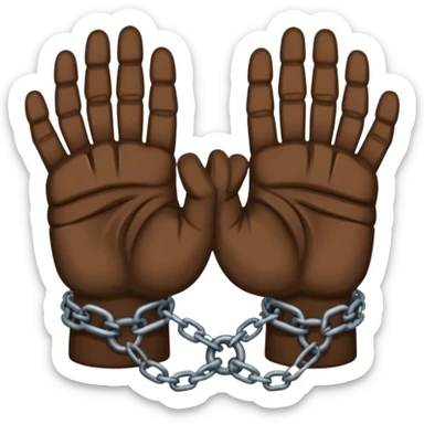 slavery chained hands sticker