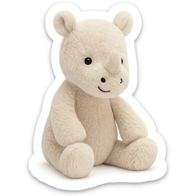 jellycat stuffed plush baby white rhinoceros sticker