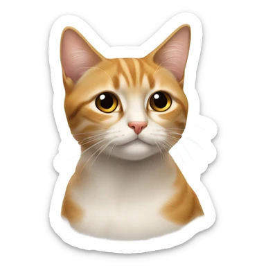 Kurdeleli kedi sticker