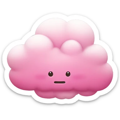 Pink cloud sticker