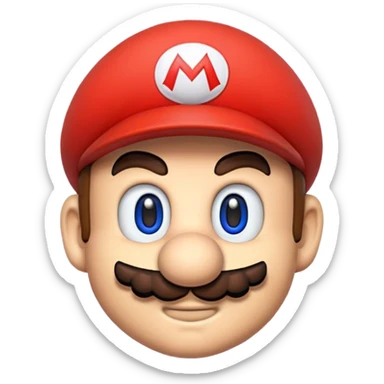 Super Mario Emoji pixelied sticker