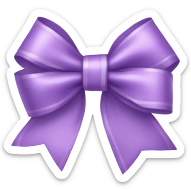 Lilac ribbon bow sticker