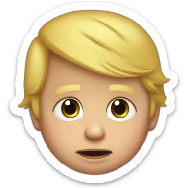 Donald Trump crying as a baby sticker