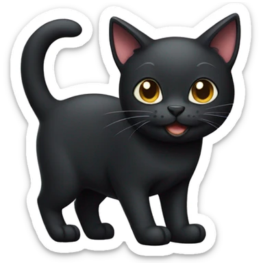 black cat sticker