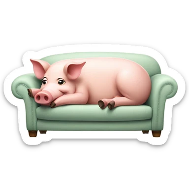 Couch pig sticker
