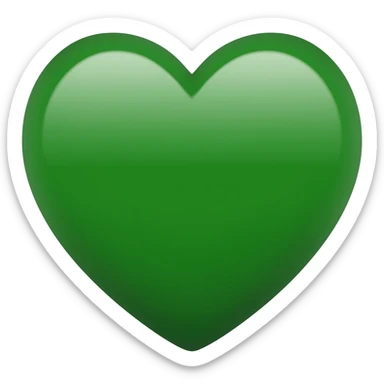heart, black and green sticker