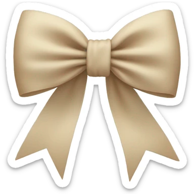Beige bow sticker