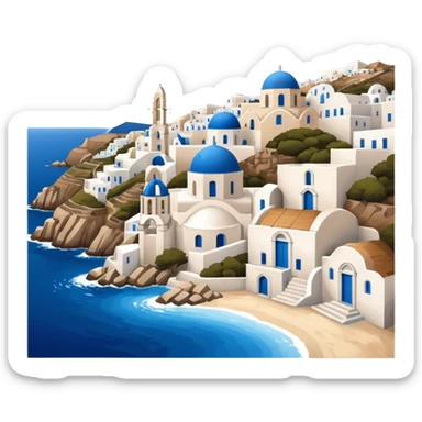 cyclades islands of greece sticker