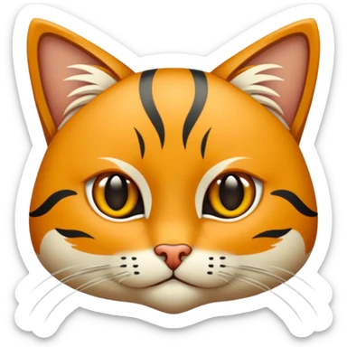 Uçan bir Kedi ve ve arkasından kovalayan bir cadı sticker