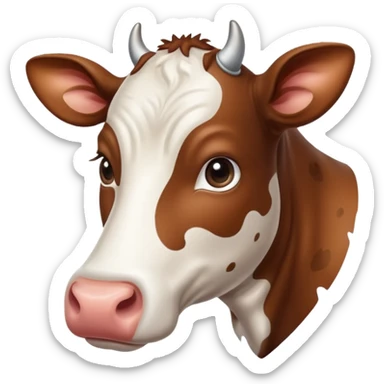 milking cow sticker