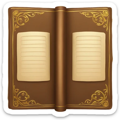 luxury brown book sticker