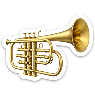 Trumpet with limbs sticker