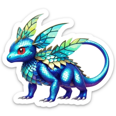 Shiny Exotic Pokémon-Fakémon-hybrid-creature (full body) sticker