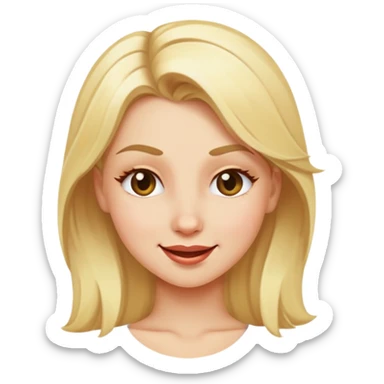 blonde girl winking sticker