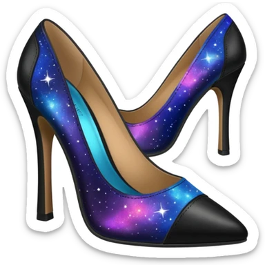 heels with the galaxy colors sticker