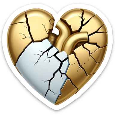 kintsugi repaired heart sticker
