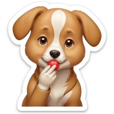 Dog blowing kisses sticker