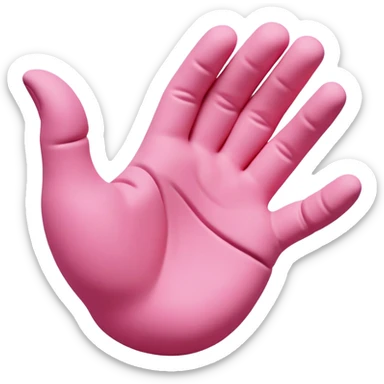 hand morphing and transforming pink clay into a new shape, showing the clay changing form sticker