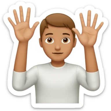 A person doing the 67 hand movement with a six on the Left hand and the seven on the right hand sticker