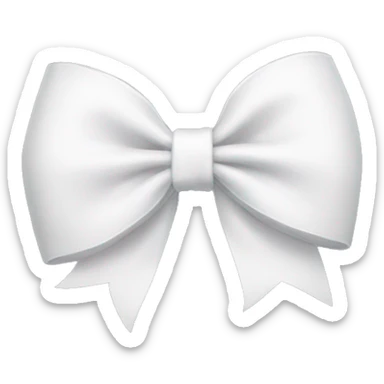 White bow  sticker