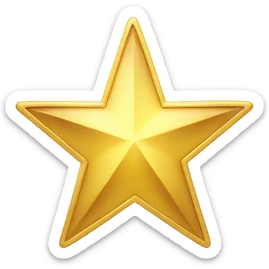 luminous gold star with cut-out center sticker