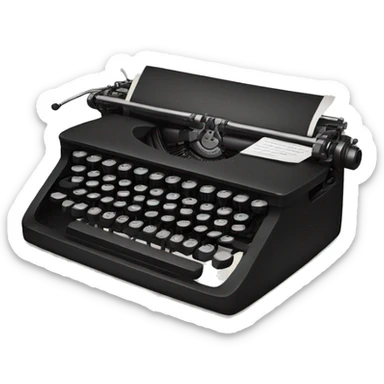 Kafka types on a typewriter sticker