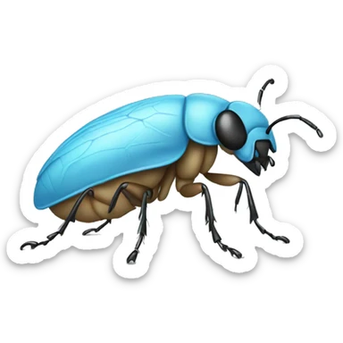 light blue bug sticker