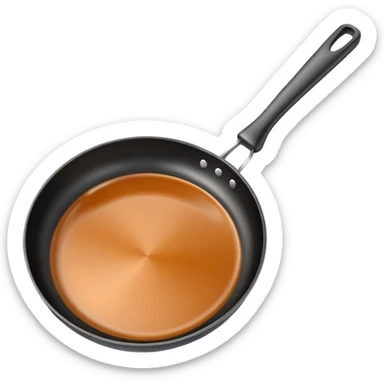 Black empty Fry Pan sticker