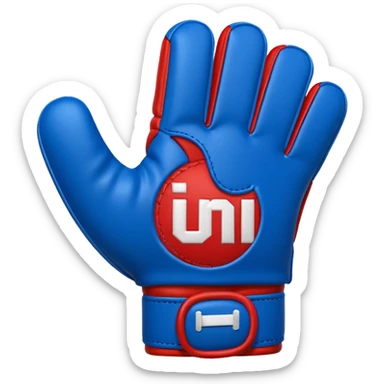 #1 glove thumbs up football fanin blue (#00A3E0) and red (#F9423A)  sticker