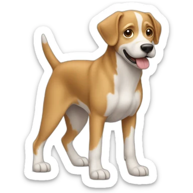 Perro parado en 2 patas sticker