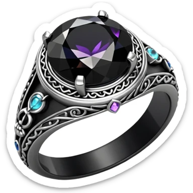Cursed ring – Black jewel, eerie aura











 sticker