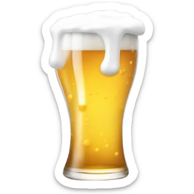 White vitamin going into a beer sticker