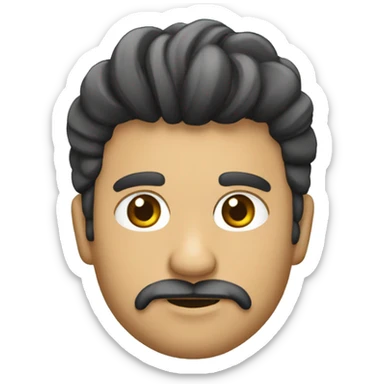 un chontacuro que tenga barba y sombretro  sticker